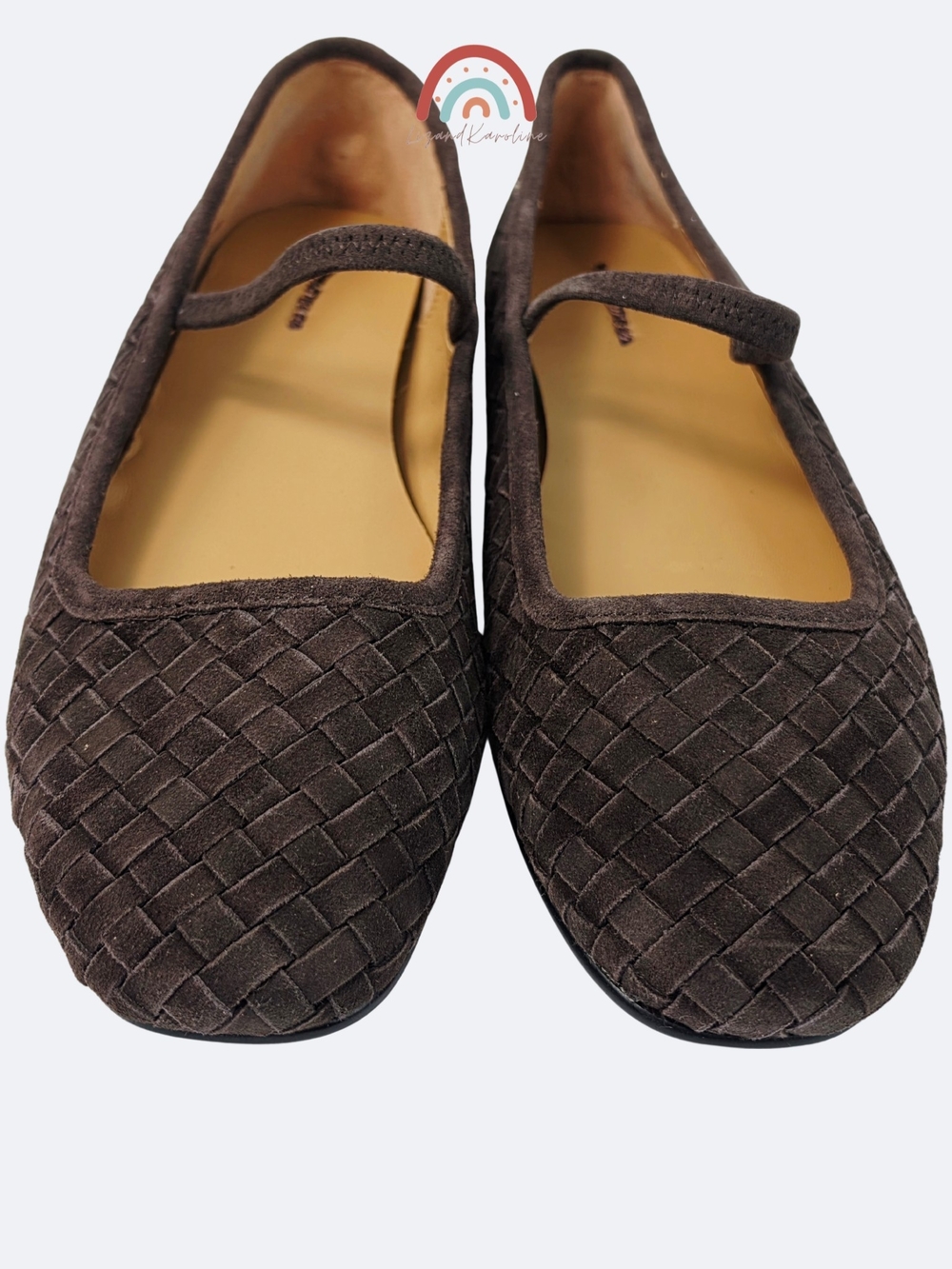New! Madewell The Greta Ballet Flat in Woven Suede Dark Roast 9.5 - Picture 10 of 16